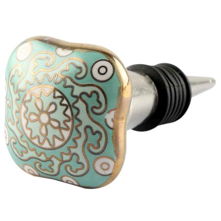 Sage Green Square Ceramic Wine Stopper Online